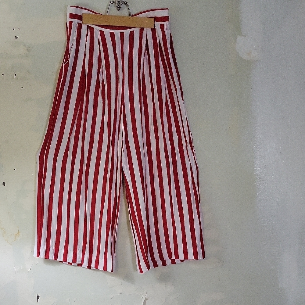 Red and White Striped Pants